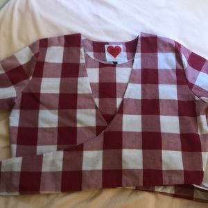 O-Mighty checkered top